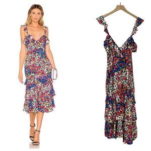 MAJORELLE Nolita Midi Dress - Patchwork Multi - Small